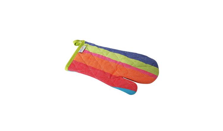 Homescapes Striped Oven Gloves - Multi Stripe
