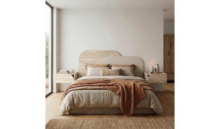 Decortie Rove Headboard 160cm Layered Panel - Travertine & Sandstone