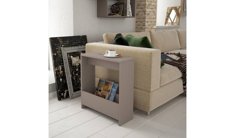 Decortie Simpi Melamine-Coated Particleboard Side Table - Mocha