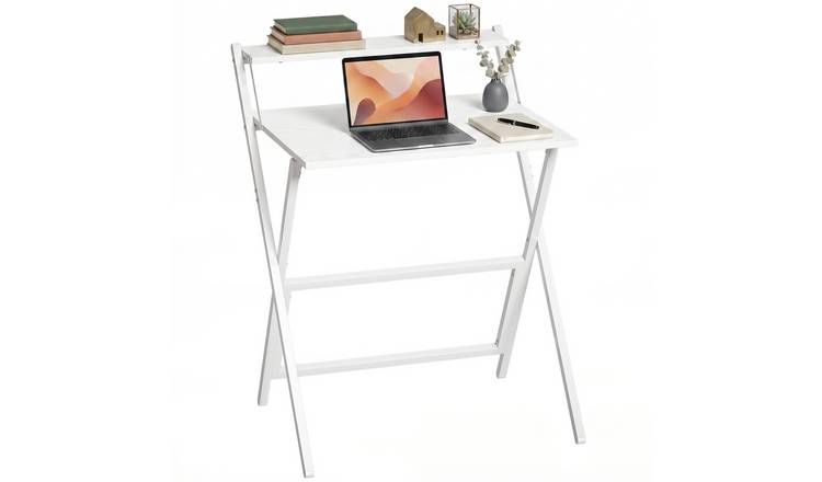HOMCOM Space Saving 70 cm Foldable Computer Desk - White
