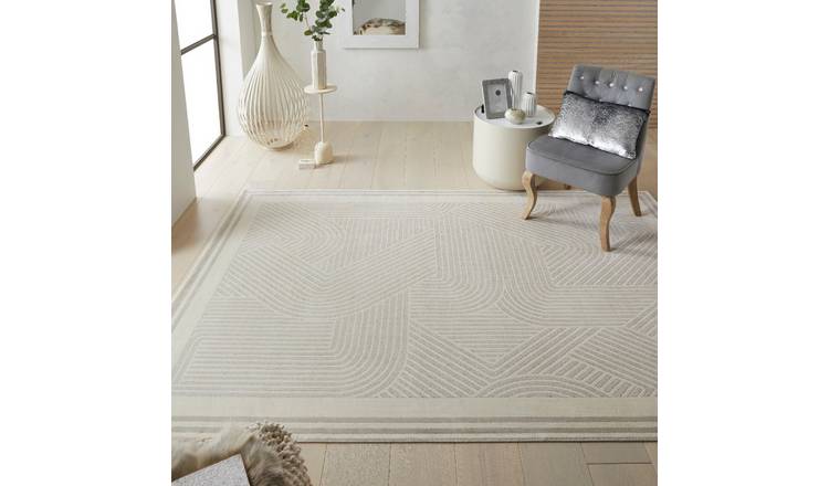 Mega Flooring Grey Modern Chequered Rug - 160 x 230cm