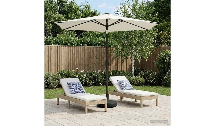 Walplus Polyester Garden Parasol - Cream - 269 x 269 x 235 cm
