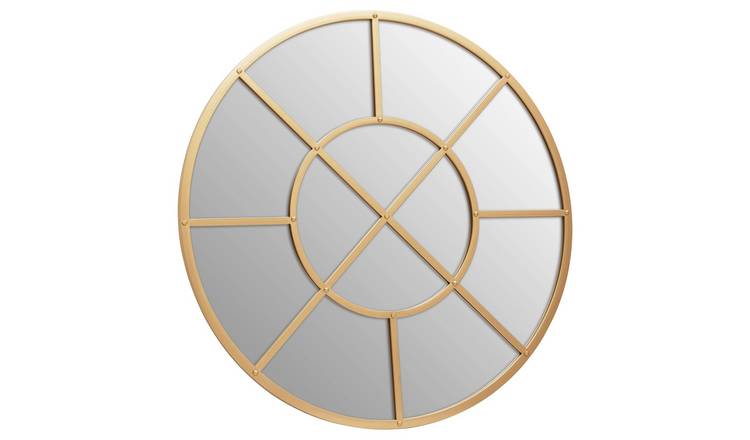 Orsina Descartes Finish Round Wall Mirror – Gold