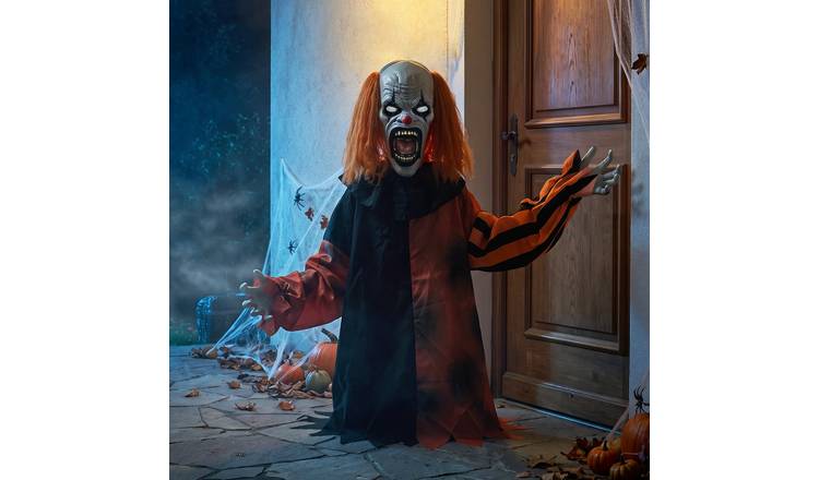 HOMCOM Animated Halloween Ground Breaker Half Body Joker Decoration