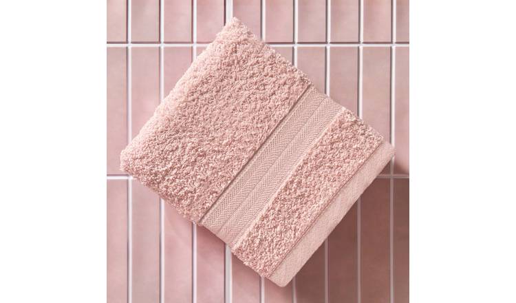 OHS Plain Pure Cotton Face Cloth - 30 x 30cm - Blush Pink