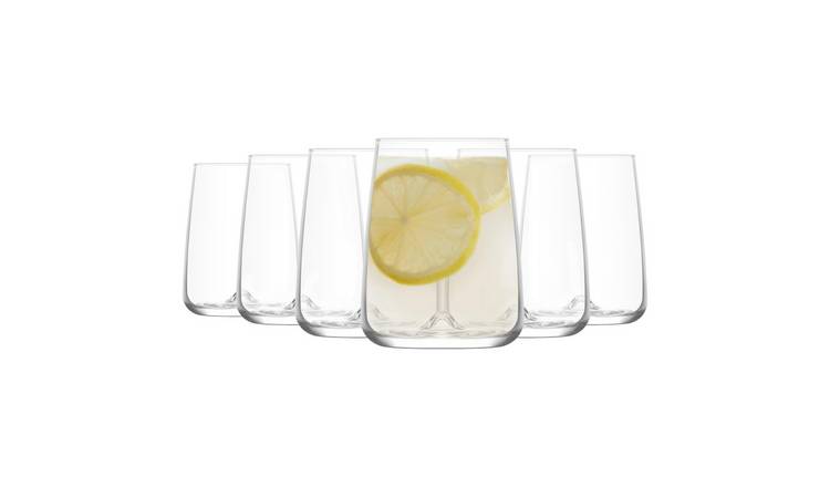 LAV Terra Tumbler Glasses - 360ml - Clear - Pack of 6
