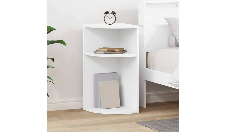 Walplus Engineered Wood End Table - White - 29.6 x 29.6 x 60 cm