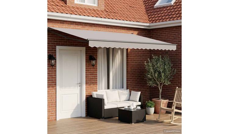 Walplus Electric Aluminium Awning Frame - Anthracite - 400 x 300 cm