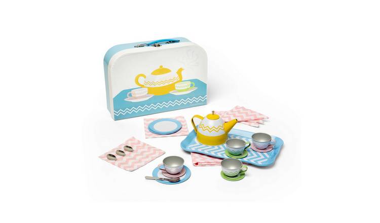 Bigjigs Toys Tin Tea Set - 3 Years +