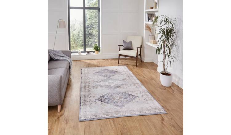 Mega Flooring Beige Traditional Bordered Rug - 180 x 270cm