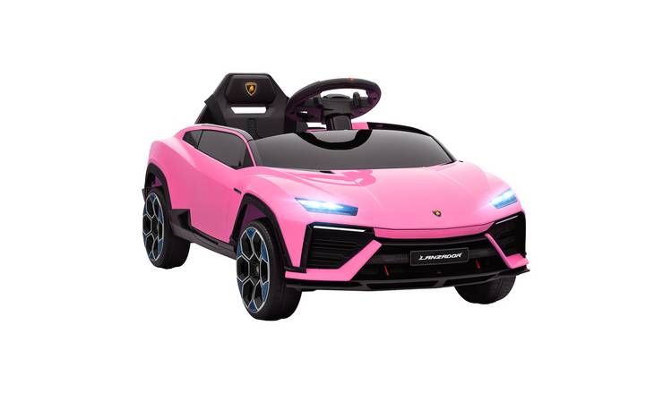 AIYAPLAY Lamborghini 12V Remote Control 3 to 6 Years Electric Ride On Car - Pink