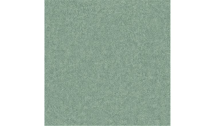 Grandeco Santiago Swirled Stitch Textured Blown Vinyl Wallpaper - Green