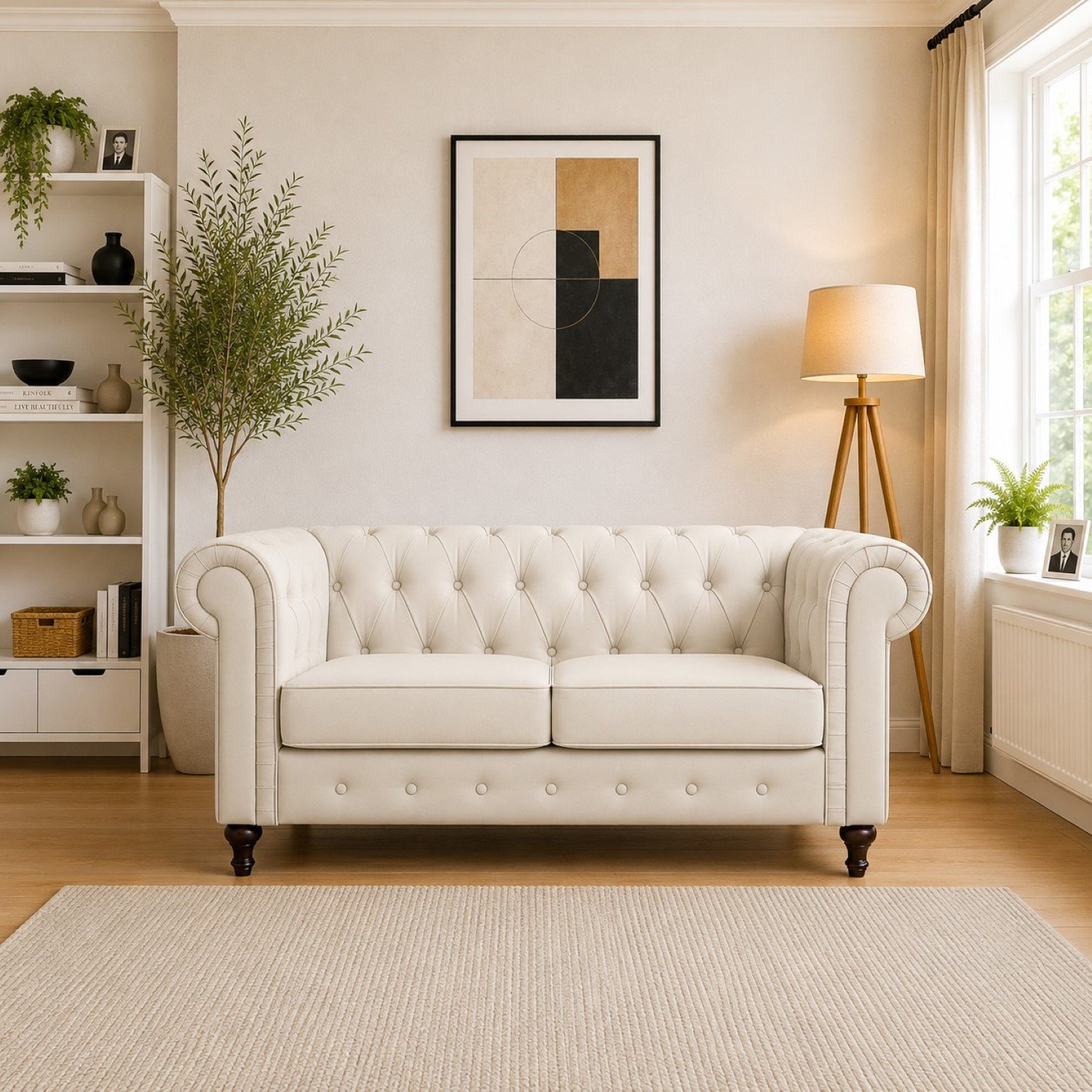Artemis Home Richland 2 Seat Sofa - Cream - Image 2