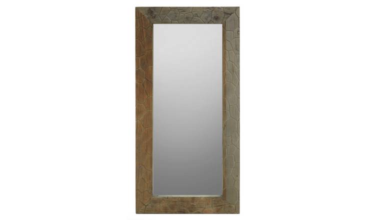 Orsina Malay Recycled Elm Wood Wall Mirror – Natural