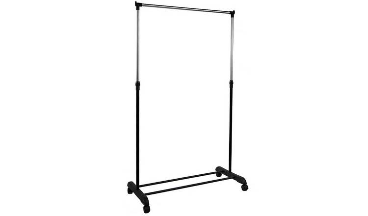 Home Vida Single Rail Garment Rack - Silver