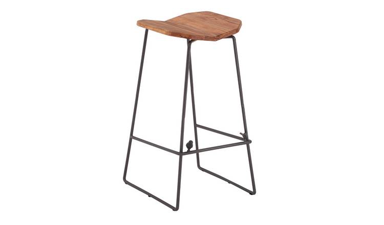 Orsina New Foundry Elm Wood Bar Stool – Natural and Black