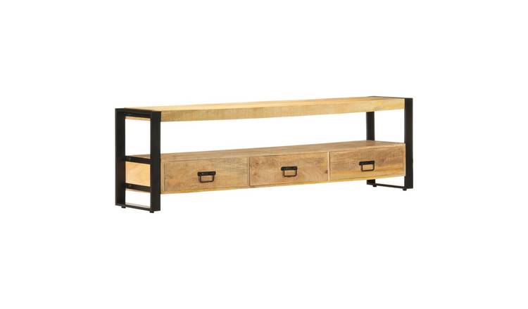 Walplus 1 Compartment Solid Mango TV Stand - Brown - 150 x 30 x 45 cm