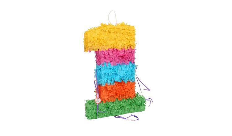 Pinatas Number 1 Cardboard Pinata - W35cm x D7.5cm x H50cm - Multi