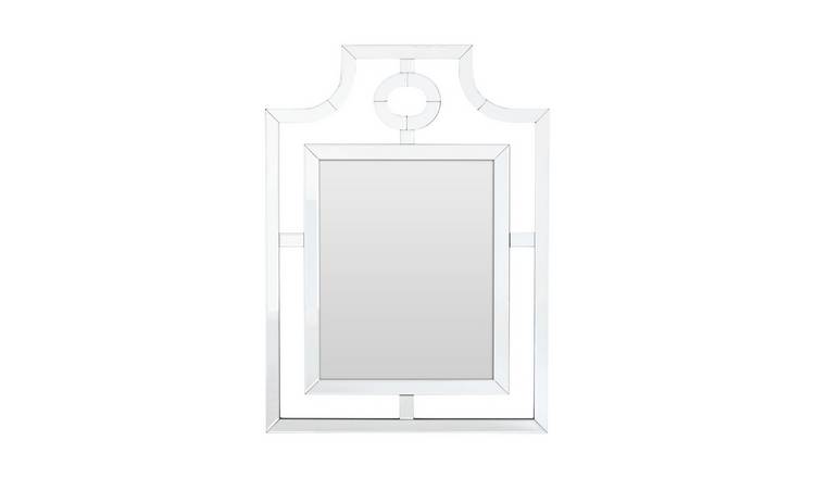Orsina Nicolette Cut Out Design Wall Mirror - Silver