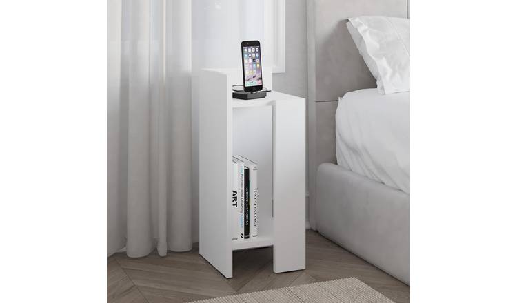 Decortie Elos Collection Particleboard Bedside Table - White