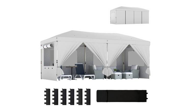 Outsunny Pop Up Gazebo – White