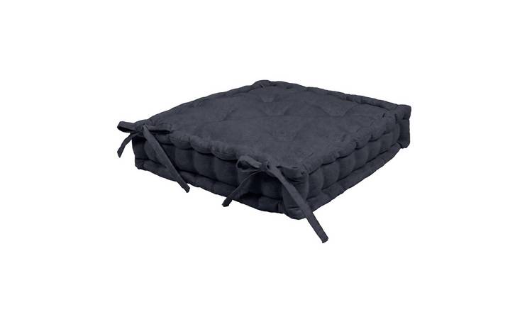 Harbour Housewares Square Seat Pad - 40 x 40cm - Black