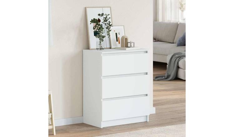 Walplus Engineered Wood Sideboard - White - 60 x 35 x 76 cm