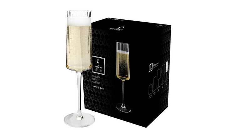 Argon Tableware Chelsea Optic Crystal Champagne Flutes - 260ml - Pack of 24