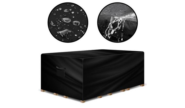 Gracious Gardens Rectangular Garden Furniture Cover Black - 242x162x100cm