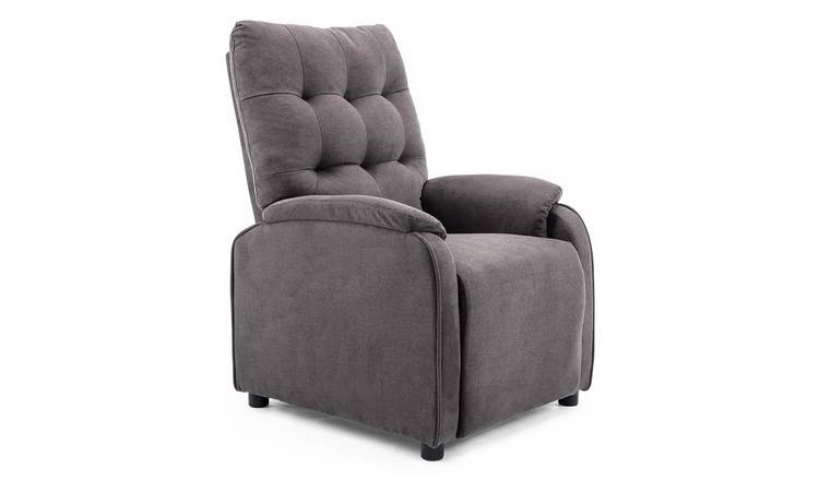 Furniture Online Charlbury Fabric Pushback Recliner Fireside Chair - Charcoal