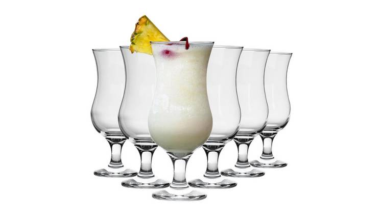 LAV Fiesta Pina Colada Glasses - Clear - Pack of 6