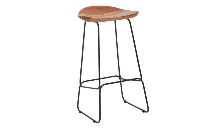 Orsina Nandri Acacia Wood Bar Stool – Natural & Black