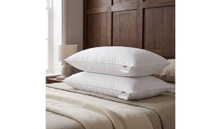 Homescapes Duck Feather and Down European Pillow Pair - 40 x 80 cm