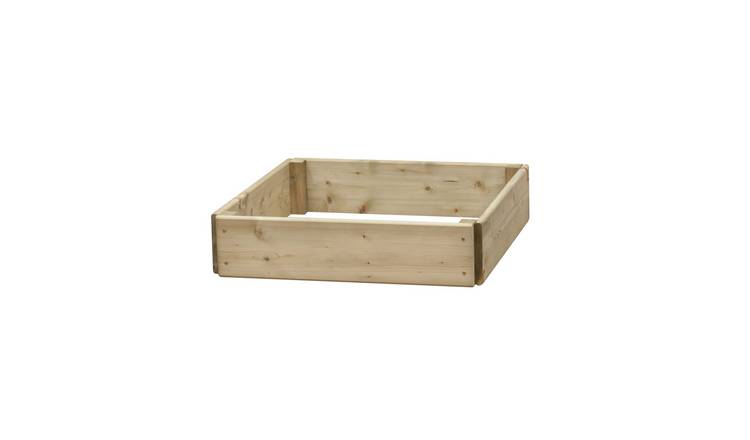 Greena Square Wooden Raised Bed 15 cm High, 60 x 60cm