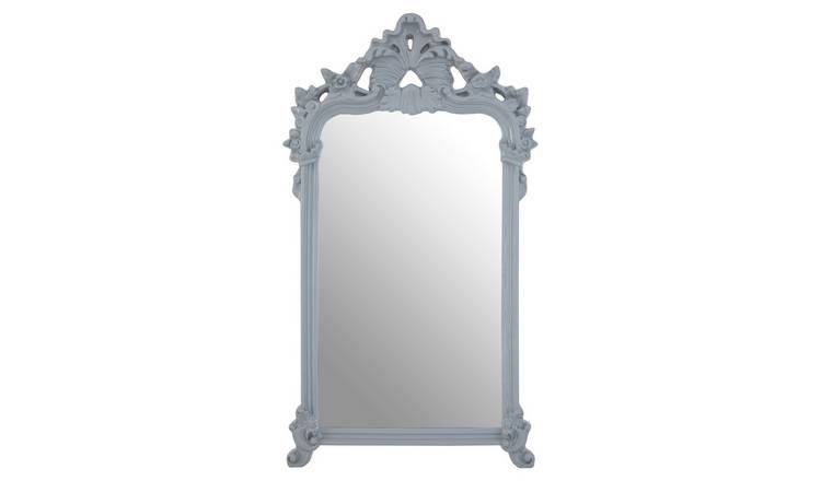 Orsina Gabrieli Wall Mirror With Ornate Frame – Grey