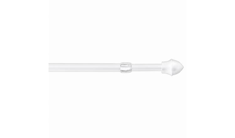 New Edge Blinds 13-16mm Extendable Metal White Cafe Rod - 55cm - 85cm