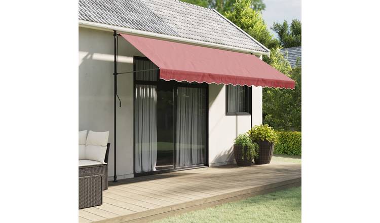 Walplus Polyester Awning Replacement Fabric - Burgundy - 400 cm
