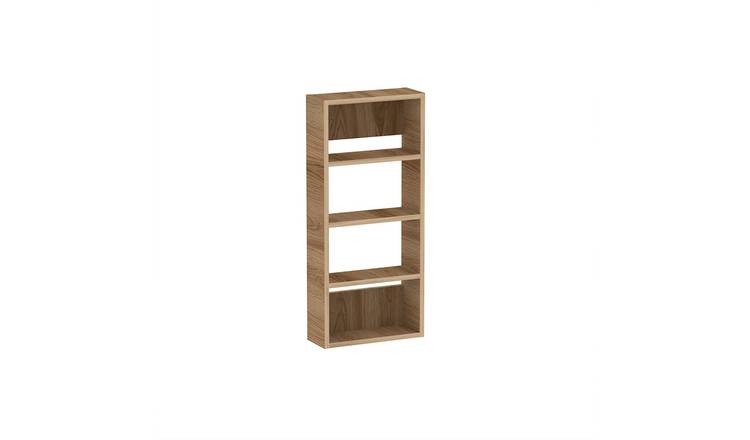 Decortie Rafina 4 Tier Wall Shelf Unit - Whiskey Oak