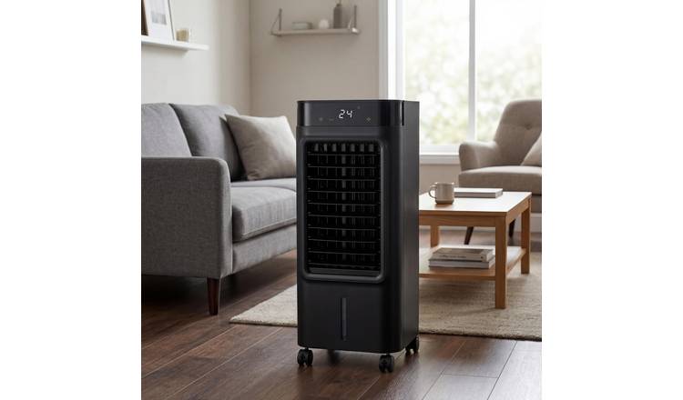 Air Pro Air Cooler 8L Evaporative Air Cooling with 12h Timer & 3 Speeds - Black