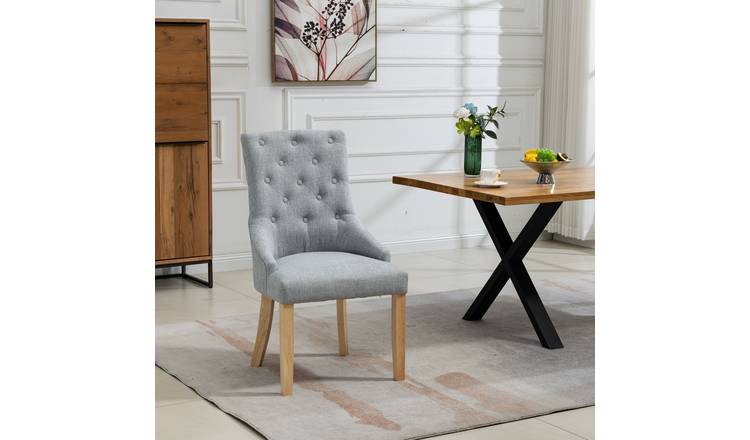 Artemis Home Ravenna Fabric Dining Chairs - Set Of 2 - Grey