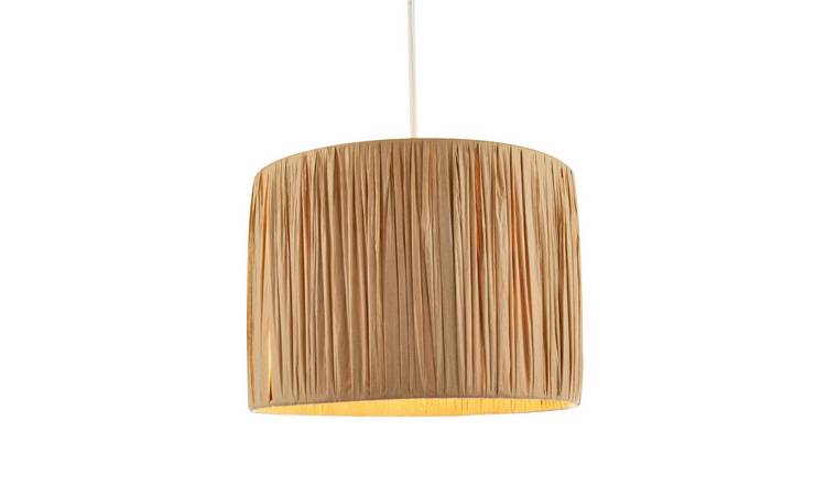 Happy Homewares Vintage Brown Folded and Tapered Paper Pendant Shade - 25cm