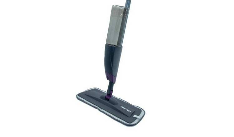 Calitek Floor Mop Microfibre Spray with 2 Reusable Pads - Grey
