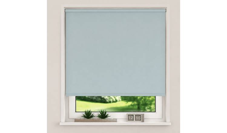 New Edge Blinds Duckegg Blue Thermal Blackout Roller Blind - 170cm x 165cm