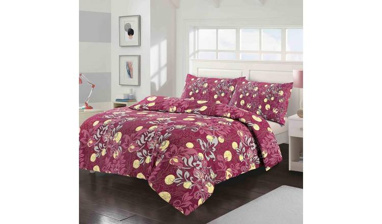 HomeSpace Direct Amelia Red Duvet Cover Set - King