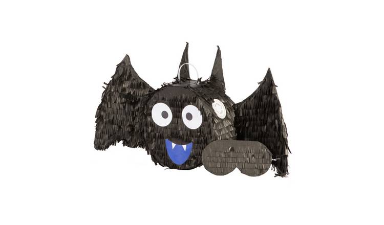 Fax Potato 2pc Halloween Bat Pinata & Blindfold Set - Black