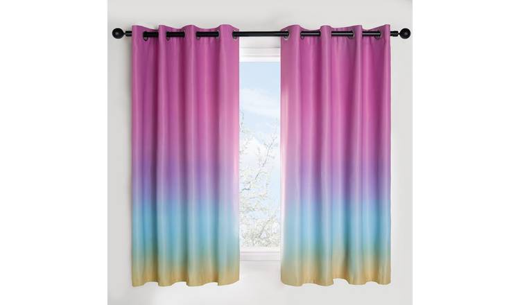 OHS Kids Ombre Blackout Curtains 117 x 137cm - Multi