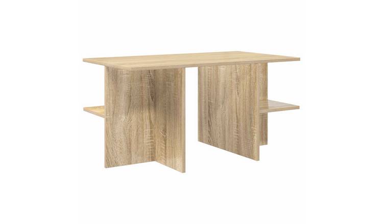 Walplus Engineered Wood Coffee Table - Sonoma Oak - 87 x 50 x 45 cm