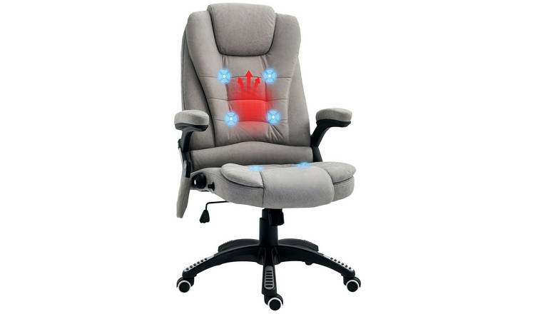 Vinsetto Microfiber Cloth Executive Computer Desk Chair - Grey