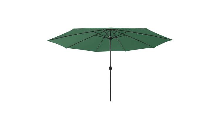 Walplus Polyester Garden Parasol - Green - 400 x 250 cm