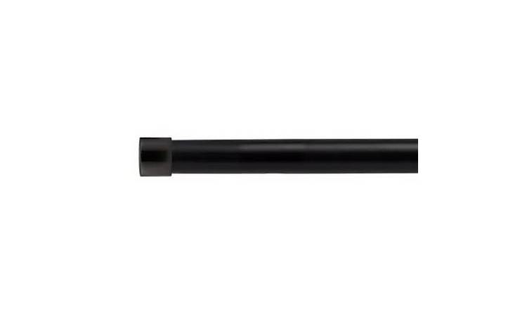 New Edge Blinds 16-19mm Black Stud Eyelet Curtain Pole - 160cm - 300cm